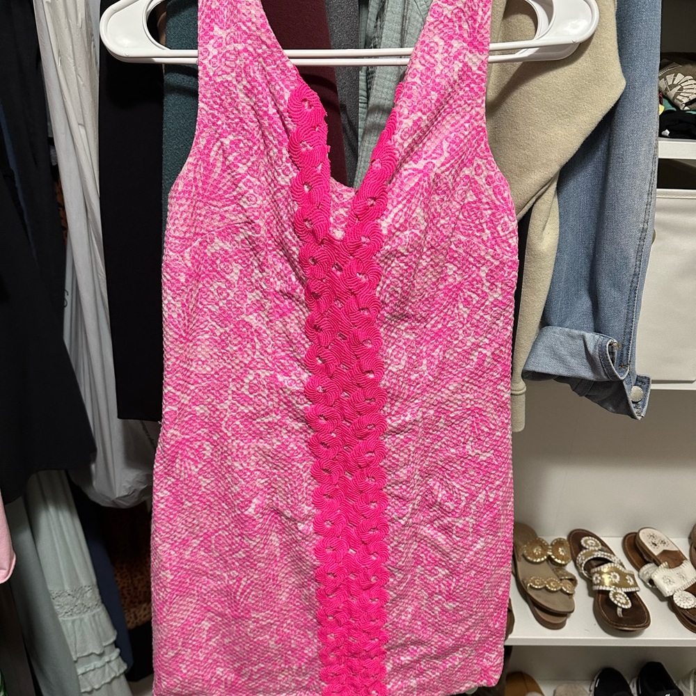 Lilly Pulitzer for Target Pink Sheath Mini Dress V-Neck Sleeveless